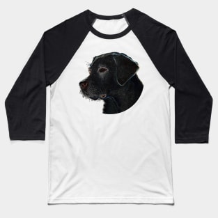 Dog Line Art Drawing Baseball T-Shirt